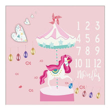 Load image into Gallery viewer, Babymoon Designer Growth Baby Photography Props- Photo Blanket - Photoshoot Bedsheet - Best Baby Shower Gift (40 x 40 Inch)