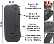 Load image into Gallery viewer, Babymoon 1 Cloth Diaper with 5Layers Grey Insert Premium Adjustable Reusable Cloth Diaper (Pencil)