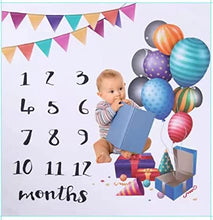 Load image into Gallery viewer, Babymoon Designer Growth Baby Photography Props- Photo Blanket - Photoshoot Bedsheet - Best Baby Shower Gift (40 x 40 Inch)