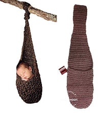 Load image into Gallery viewer, Babymoon Hammock Newborn Photography Crochet Outfit Costume- Brown