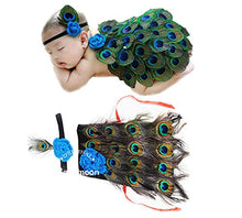 Load image into Gallery viewer, Babymoon Peacock Krishna Feathers Newborn Photography Outfit Costume