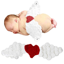Load image into Gallery viewer, Babymoon Crochet Wings New Born Baby Photography Shoot Props Costumes - White