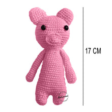 Load image into Gallery viewer, Babymoon Piggy (17 Cm) Handmade Knitted Stuffed Animal Baby Kids Photography Shoot Props Organic Toys