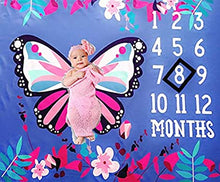 Load image into Gallery viewer, Babymoon Designer Growth Baby Photography Props- Photo Blanket - Photoshoot Bedsheet - Best Baby Shower Gift (40 x 40 Inch)