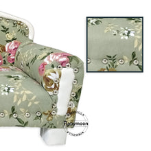 Load image into Gallery viewer, Babymoon Royal Floral Sofa Wooden Photobooth Prop Furniture - Green