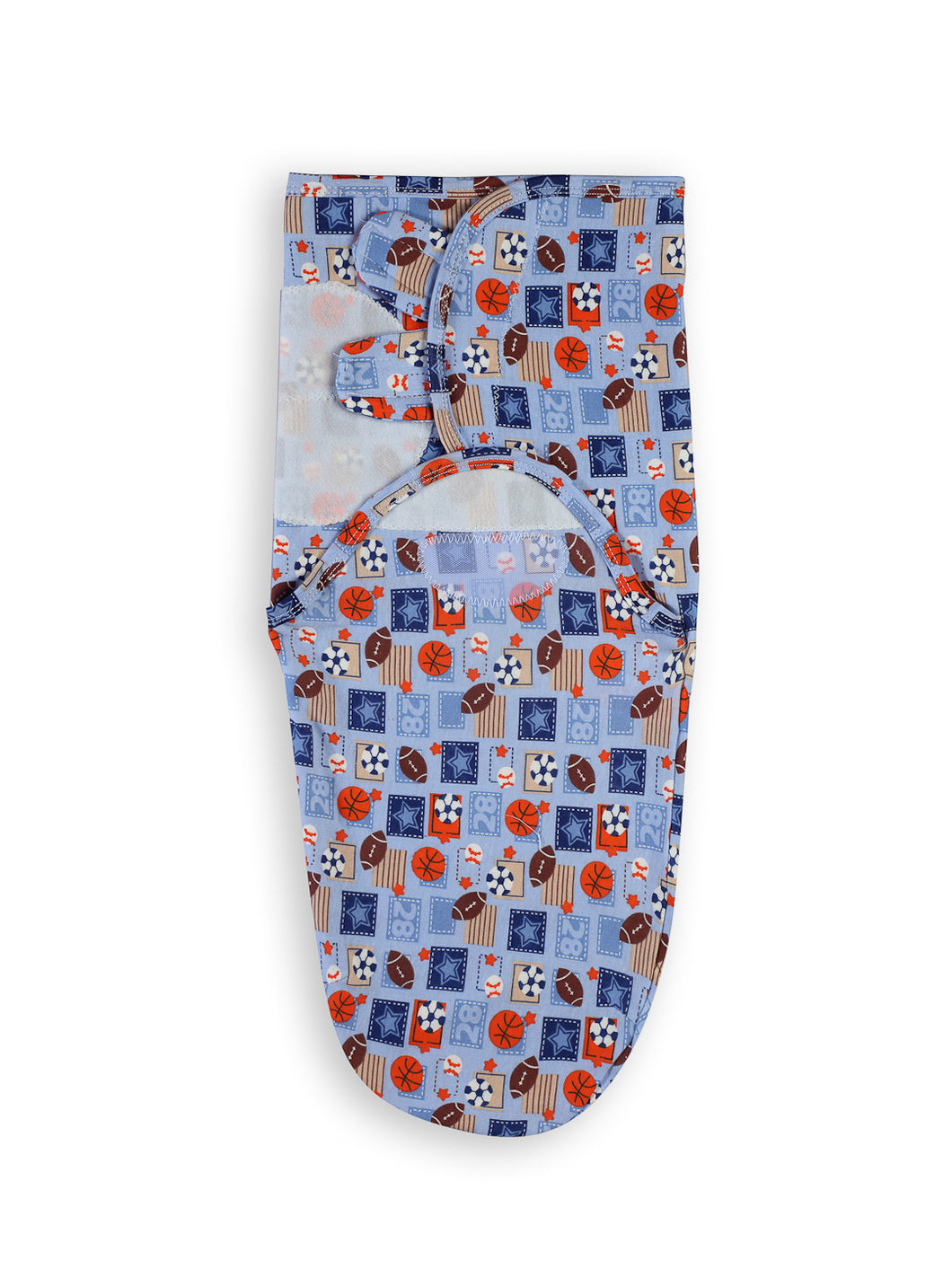 Babymoon Organic Designer Cotton Swaddle Wrap - Sports Blue
