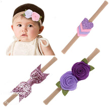 Load image into Gallery viewer, Babymoon Fusion Hairbands Headbands (Purple Purple Pink)