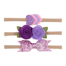 Load image into Gallery viewer, Babymoon Fusion Hairbands Headbands (Purple Purple Pink)