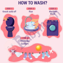 Load image into Gallery viewer, Babymoon Free Size Reusable 7 Cloth Diaper with 7 Grey Insert - Pack of 14