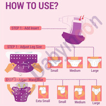 Load image into Gallery viewer, Babymoon Free Size Reusable 7 Cloth Diaper with 7 Grey Insert - Pack of 14