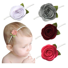 Load image into Gallery viewer, Babymoon Flower with Leaf Hairbands Headbands