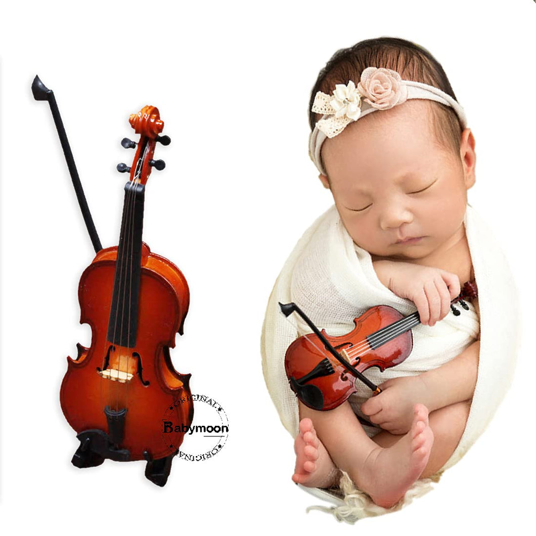 Babymoon Creative Violin Guitar Mini Musical Instruments Baby Photography Photoshoot Props