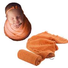 Load image into Gallery viewer, Babymoon Cheese Wrap Stretchble Baby Photography Shoot Wrap Cloth - Orange

