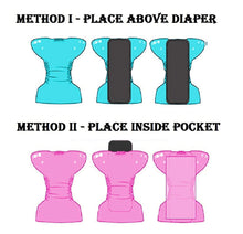 Load image into Gallery viewer, Babymoon 1 Cloth Diaper with 5Layers Grey Insert Premium Adjustable Reusable Cloth Diaper (Suv)