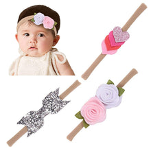 Load image into Gallery viewer, Babymoon Fusion Hairbands Headbands (Pink, White & Silver)