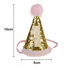 Load image into Gallery viewer, Babymoon 1 year Birthday Cone Cap Cake Smash Photography Cap (Pink)