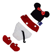 Load image into Gallery viewer, Babymoon Character Newborn Photography Crochet Outfit Costume - Red
