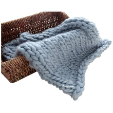 Load image into Gallery viewer, Babymoon Marino Wool Knit Throw Basket Filler Blanket Baby Photography Photoshoot Props