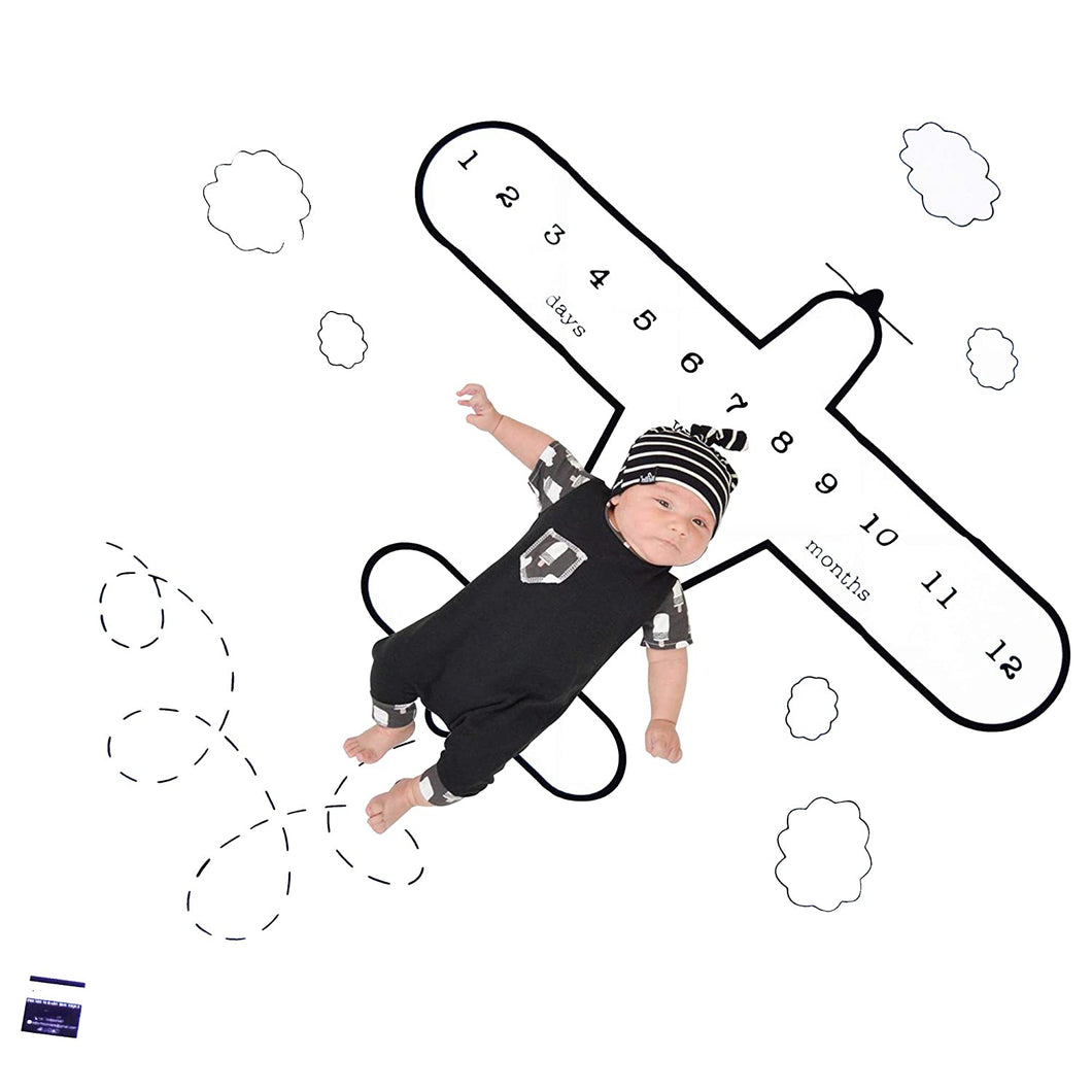 Babymoon Aeroplane Photoshoot Bedsheet | Swaddle | 100 x 100 cm