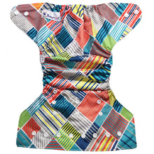Load image into Gallery viewer, Babymoon 1 Cloth Diaper with 5Layers Grey Insert Premium Adjustable Reusable Cloth Diaper (Criss Cross)