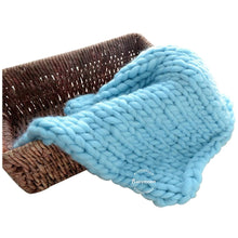 Load image into Gallery viewer, Babymoon Marino Wool Knit Throw Basket Filler Blanket Baby Photography Photoshoot Props