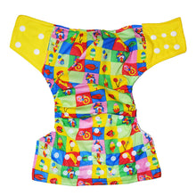 Load image into Gallery viewer, Babymoon 1 Cloth Diaper with 5Layers Grey Insert Premium Adjustable Reusable Cloth Diaper (Yellow Box)