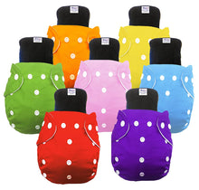 Load image into Gallery viewer, Babymoon Free Size Reusable 7 Cloth Diaper with 7 Grey Insert - Pack of 14