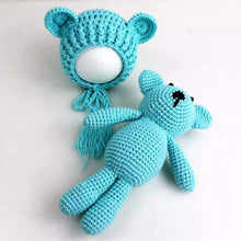 Load image into Gallery viewer, Babymoon Bear Teddy with Cap New Born Baby Photography Shoot Props Costumes