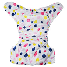 Load image into Gallery viewer, Babymoon 1 Cloth Diaper with 5Layers Grey Insert Premium Adjustable Reusable Cloth Diaper (Pink Polka Dots)