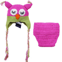 Load image into Gallery viewer, Babymoon Owl Newborn Photography Crochet Outfit Costume