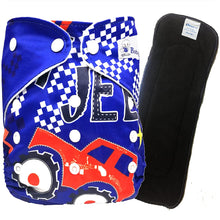 Load image into Gallery viewer, Babymoon 1 Cloth Diaper with 5Layers Grey Insert Premium Adjustable Reusable Cloth Diaper (Suv)