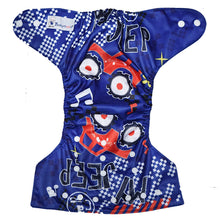 Load image into Gallery viewer, Babymoon 1 Cloth Diaper with 5Layers Grey Insert Premium Adjustable Reusable Cloth Diaper (Suv)