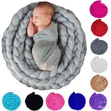 Load image into Gallery viewer, Babymoon Adjustable Braided Rug Layer Basket Filler Baby Photography Blanket

