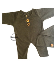 Load image into Gallery viewer, Babymoon Strechable Bodysuit and Hat New Born Outfits Costumes - Grey