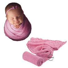 Load image into Gallery viewer, Babymoon Cheese Wrap Stretchble Baby Photography Shoot Wrap Cloth - Pink