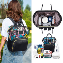 Load image into Gallery viewer, Babymoon Mother Diaper Bag Lightweight Multifunctional Travel Unisex Diaper Backpack - Black