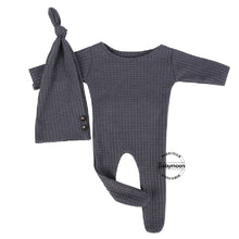 Load image into Gallery viewer, Babymoon Strechable Bodysuit & Cap New Born Outfits Costumes-Grey