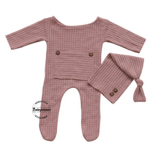 Load image into Gallery viewer, Babymoon Strechable Bodysuit &amp; Cap New Born Outfits Costumes-Pink
