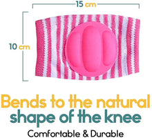 Load image into Gallery viewer, Babymoon Kids Padded Knee Pads for Crawling, Anti-Slip Stretchable Cotton - Pink
