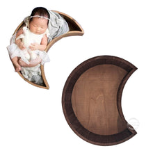 Load image into Gallery viewer, Babymoon Vintage Flat Moon Wooden Photoshoot Prop Furniture Properties -Brown
