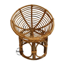 Load image into Gallery viewer, Babymoon Rustic Cane Bamboo Papasan Chair | Wooden Properties | Baby Photography Props