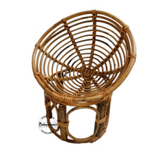 Load image into Gallery viewer, Babymoon Rustic Cane Bamboo Papasan Chair | Wooden Properties | Baby Photography Props