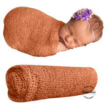 Load image into Gallery viewer, Babymoon Mohair Stretchble Baby Photography Shoot Wrap Cloth - Orange