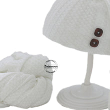 Load image into Gallery viewer, Babymoon Stretchable Baby Wrap &amp; Knotty Cap New Born Photography Photohoot Prop-White
