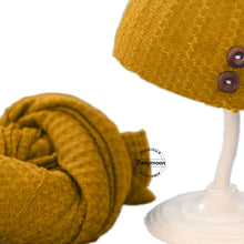 Load image into Gallery viewer, Babymoon Non Stretchable Baby Wrap &amp; Knotty Cap New Born Photography Photohoot Prop-Yellow
