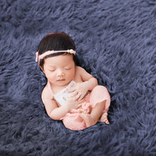 Load image into Gallery viewer, Babymoon Wool Fur Blanket Rugs Fur | 6*3 Feet | Dark Grey