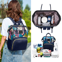 Load image into Gallery viewer, Babymoon Mother Diaper Bag Lightweight Multifunctional Travel Unisex Diaper Backpack - Blue