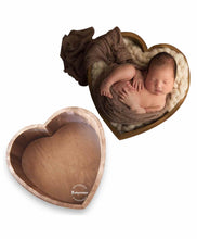 Load image into Gallery viewer, Babymoon Heart Vintage Rustic Bowl Wooden Photobooth Prop Furniture