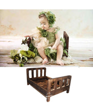 Load image into Gallery viewer, Babymoon Rustic Bed Wooden Properties Photoshoot Prop-Brown
