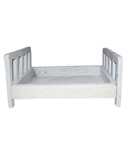 Load image into Gallery viewer, Babymoon Rustic Bed Wooden Properties Photoshoot Prop-White